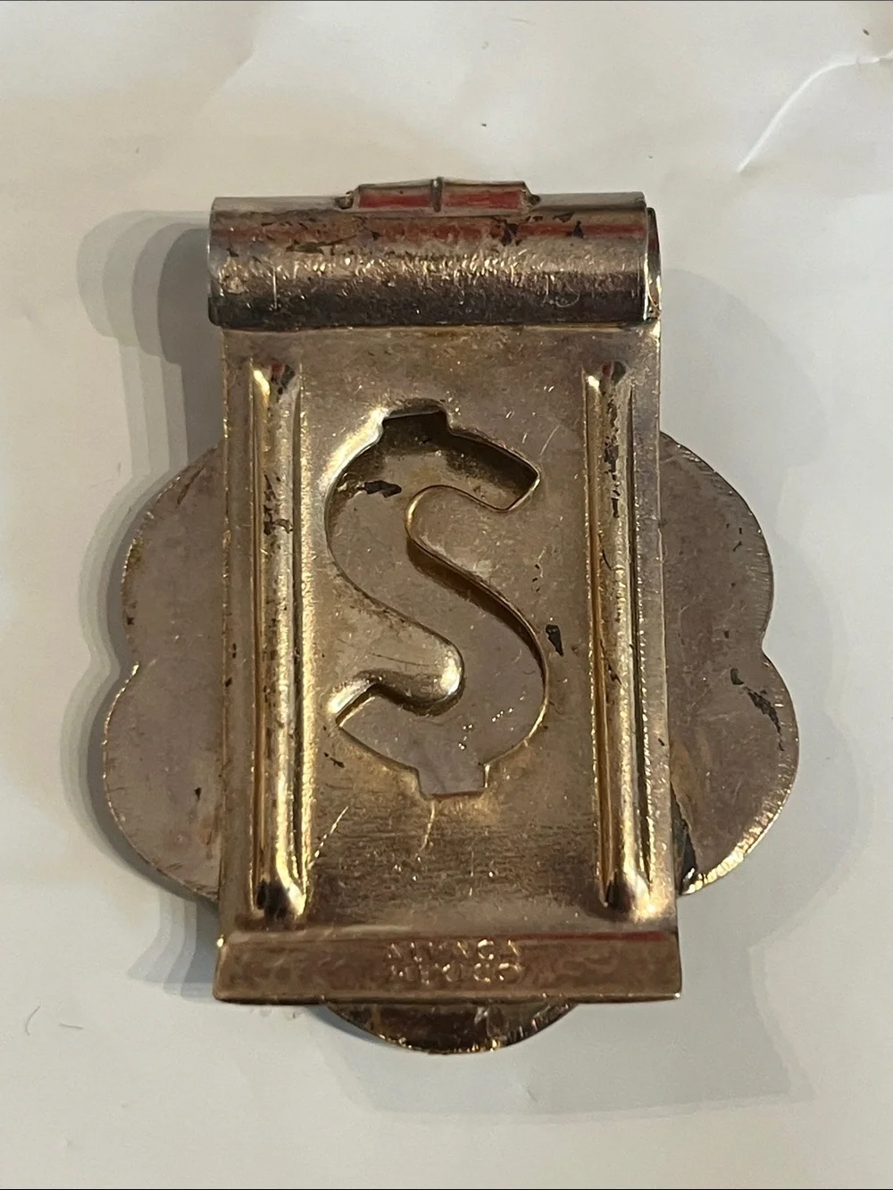 ALPACA MEXICO SILVER MONEY CLIP, horse in GOLDTONE